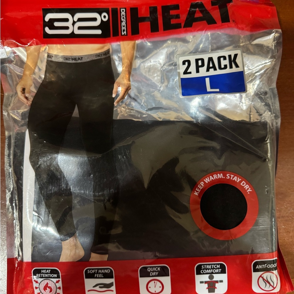 32 Degrees Black Thermal Leggings